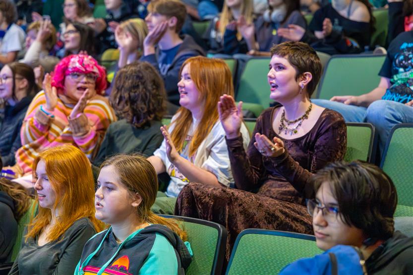 Students enjoy the Renaissance High Coffeehouse